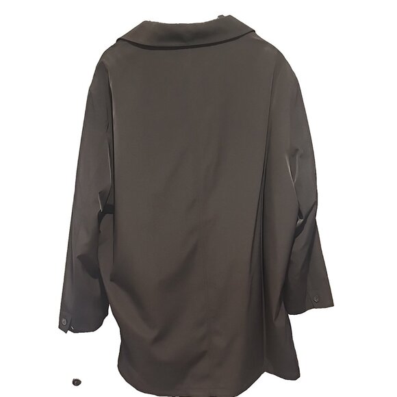CALVIN KLEIN 58R Big & Tall Mens overcoat rain coat jacket black water resistant - Picture 10 of 12